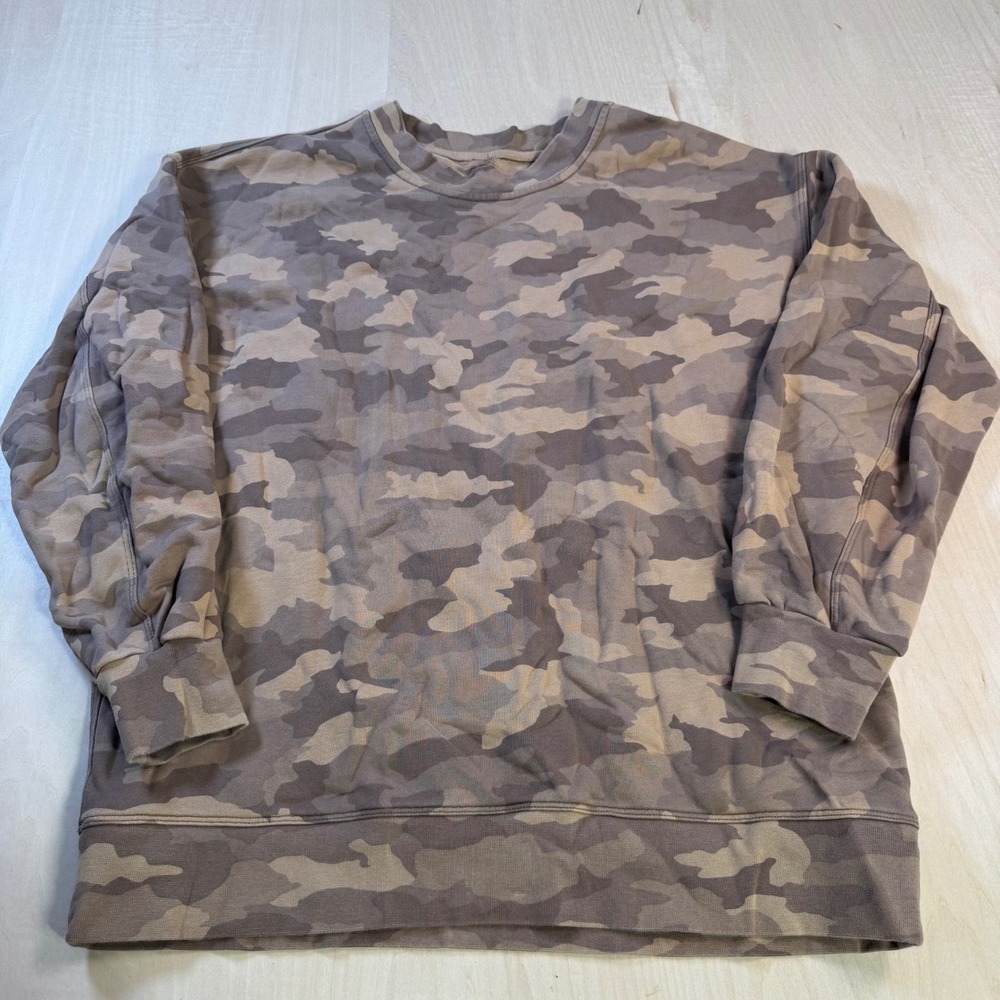 Lululemon Camo Oversize Pullover Crewneck Sweatshirt Athleisure Activewear‎